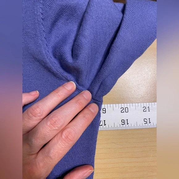 90s G.H. Bass Pocket Button Front Cotton Cardigan Vintage Blue Small - Picture 4 of 4